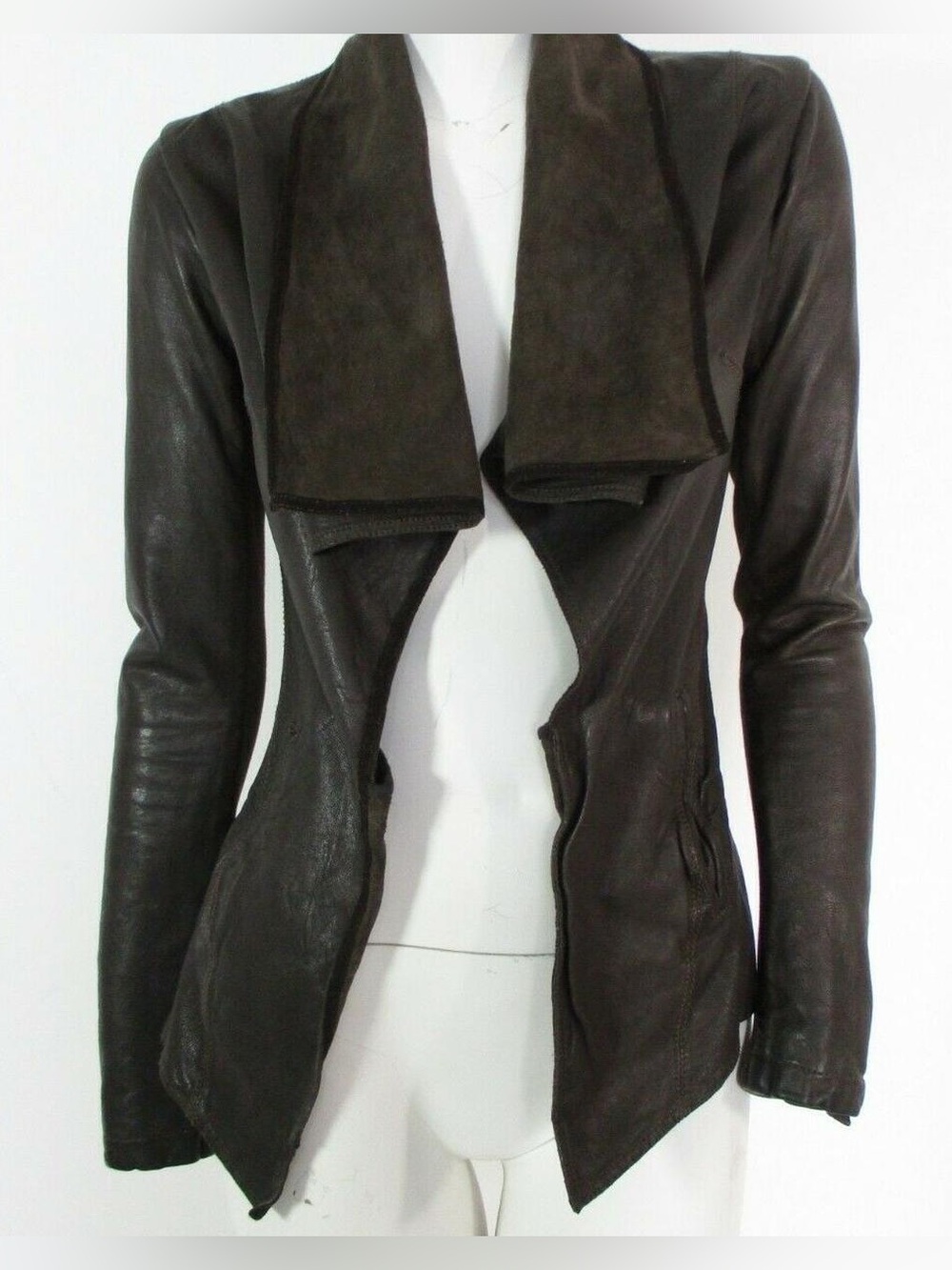 All saints stretch leather jacket
